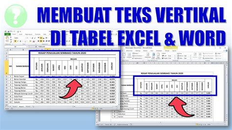 Mudah dan Cepat! Cara Membuat Tulisan Vertikal di Excel.